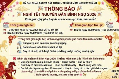 NGHỈ TẾT NGUYÊN ĐÁN