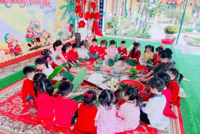 CHƯƠNG TRÌNH BÉ VUI ĐÓN TẾT (GÓI BÁNH CHƯNG)